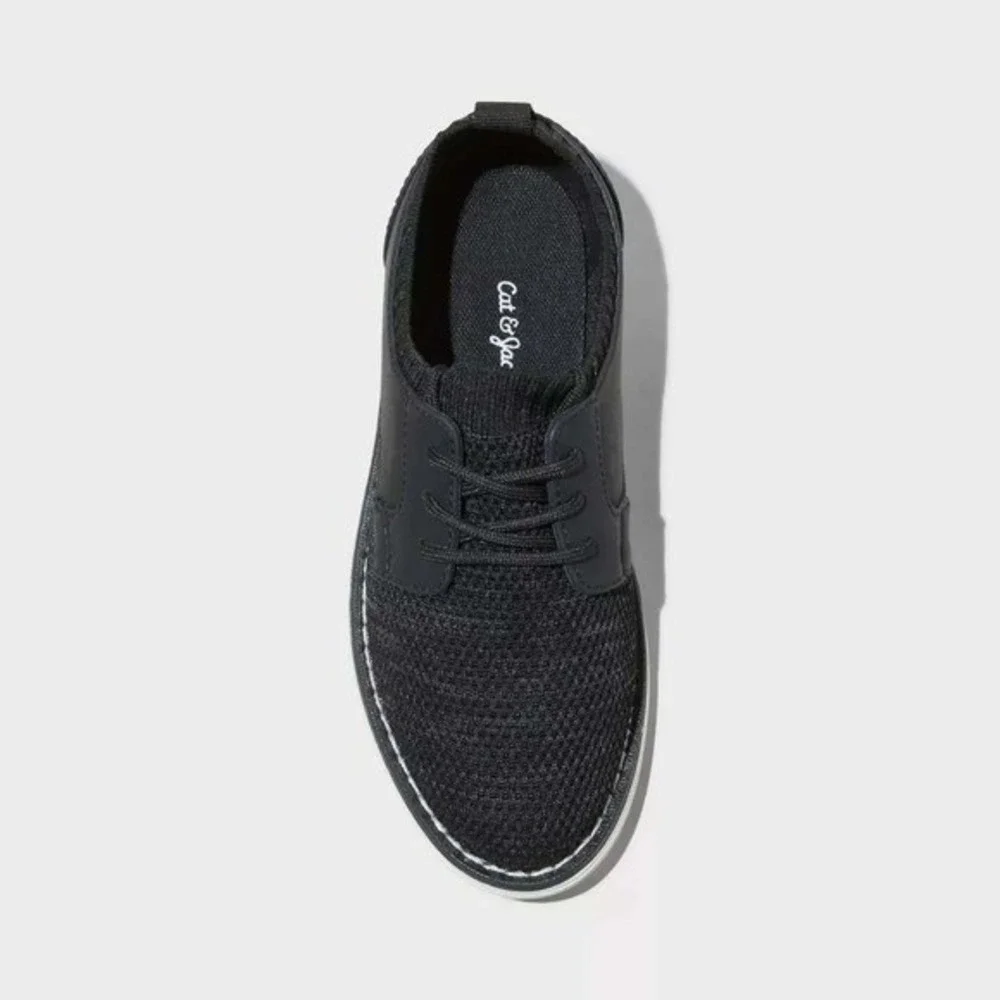 Little Boy Dress Shoes by Cat & Jack Elijah Oxford Black Size 3 New‎ With Tags